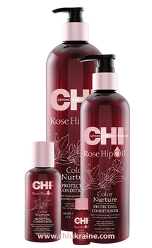Balsam profesional pentru par vopsit-CHI Rose Hip Oil Protecting Conditioner